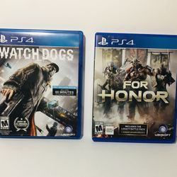 For Honor & Watch Dogs Playstation 4 Game Bundle