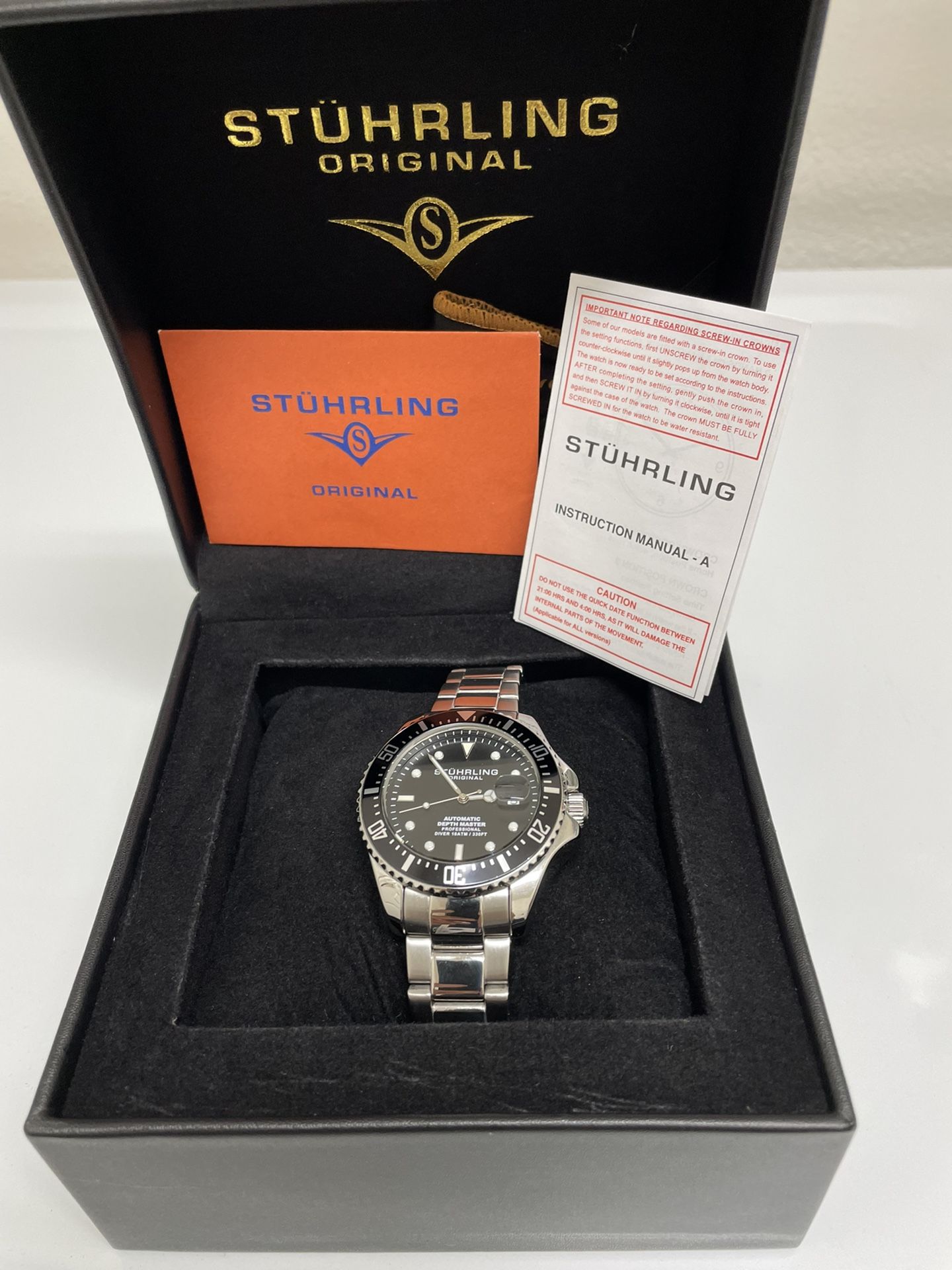 Stuhrling Mens Automatic Depthmaster Diver