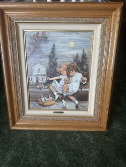 Two Girl Swinging Painting