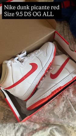 Nike dunk white picante red