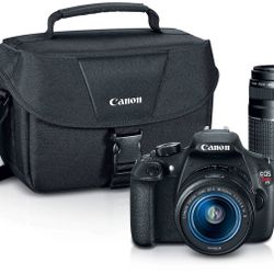 Canon Black Rebel T5 Digital SLR Camera Bundle with 18mm-55mm, 75mm-300mm Lenses and Bonus Camera Bag