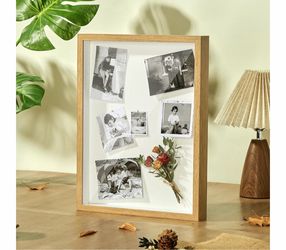 Brand new shadowbox $22 12x16 Large Shadow Box Frame with Thickened Acrylic Panel & Pins With Linen Back, Deep 1.7" Wood Shadow Box Display Case – Dis