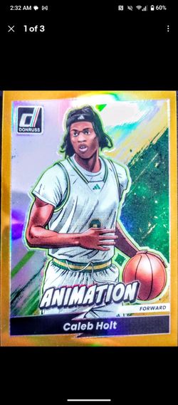 25-26 Panini Donruss CALEB HOLT Gold Animation 10/10 Ultra Rare 1st On the Market