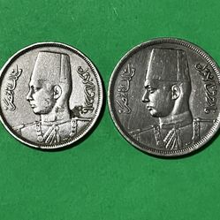 Egyptian Kingdom 1938, 1941 Coins