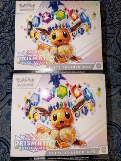 X2 Pokemon Prismatic Evolutions ETB’s (SMALL TEAR)