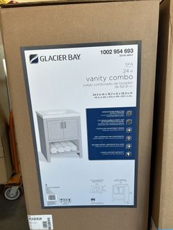 Brand New 24 Inch Bathroom Vanity Glacier Bay Gray