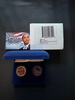 Barack Obama 24K Gold-Plated 2-Coin Collectible Set