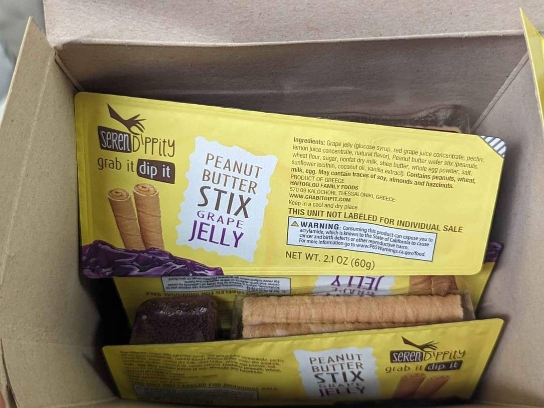 PB&J Stix Serendippity Real Peanut Butter Filled Wafer Stix w/ Grape
