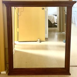Solid Wood Mirror 34”X 38”