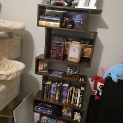 (Two) 6-Tier Geometric Bookcases from Amazon