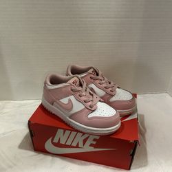 💖NIKE Dunk Low white/pink Graze-Pomegranate size 10c💖