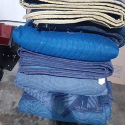 Lot Of 8 Moving Blankets Nice Size 