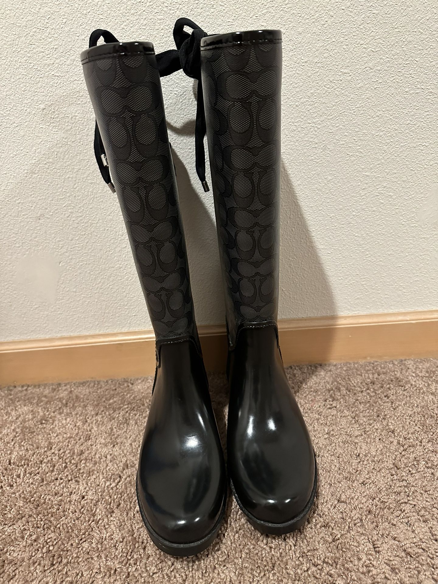 Coach Tristee Lace-up Rain Boots