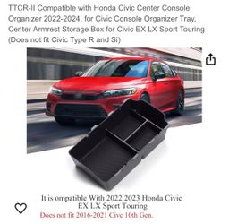 Honda Civic Middle Console