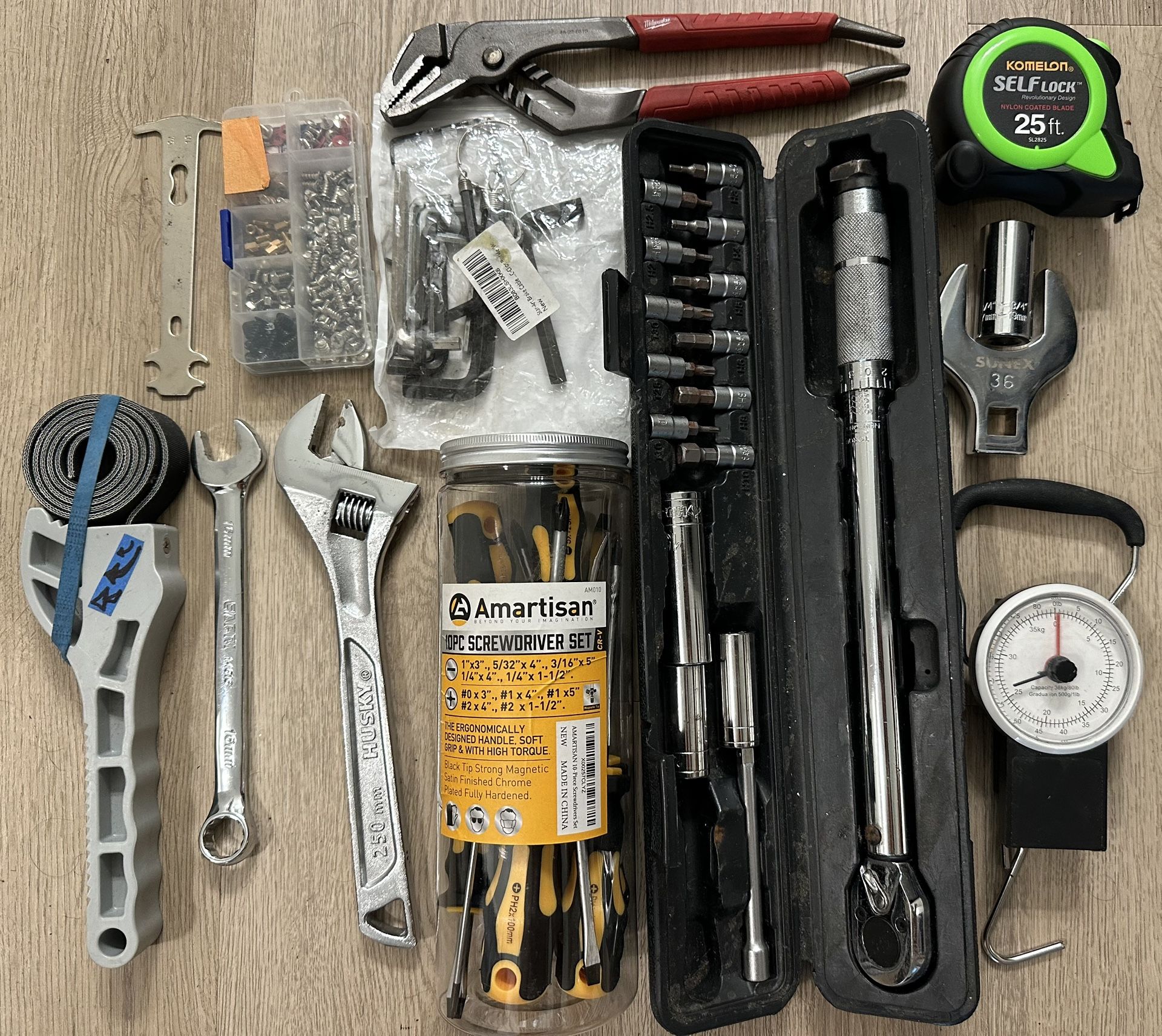Tool Lot – Wrenches, Screwdrivers, Bits, etc.