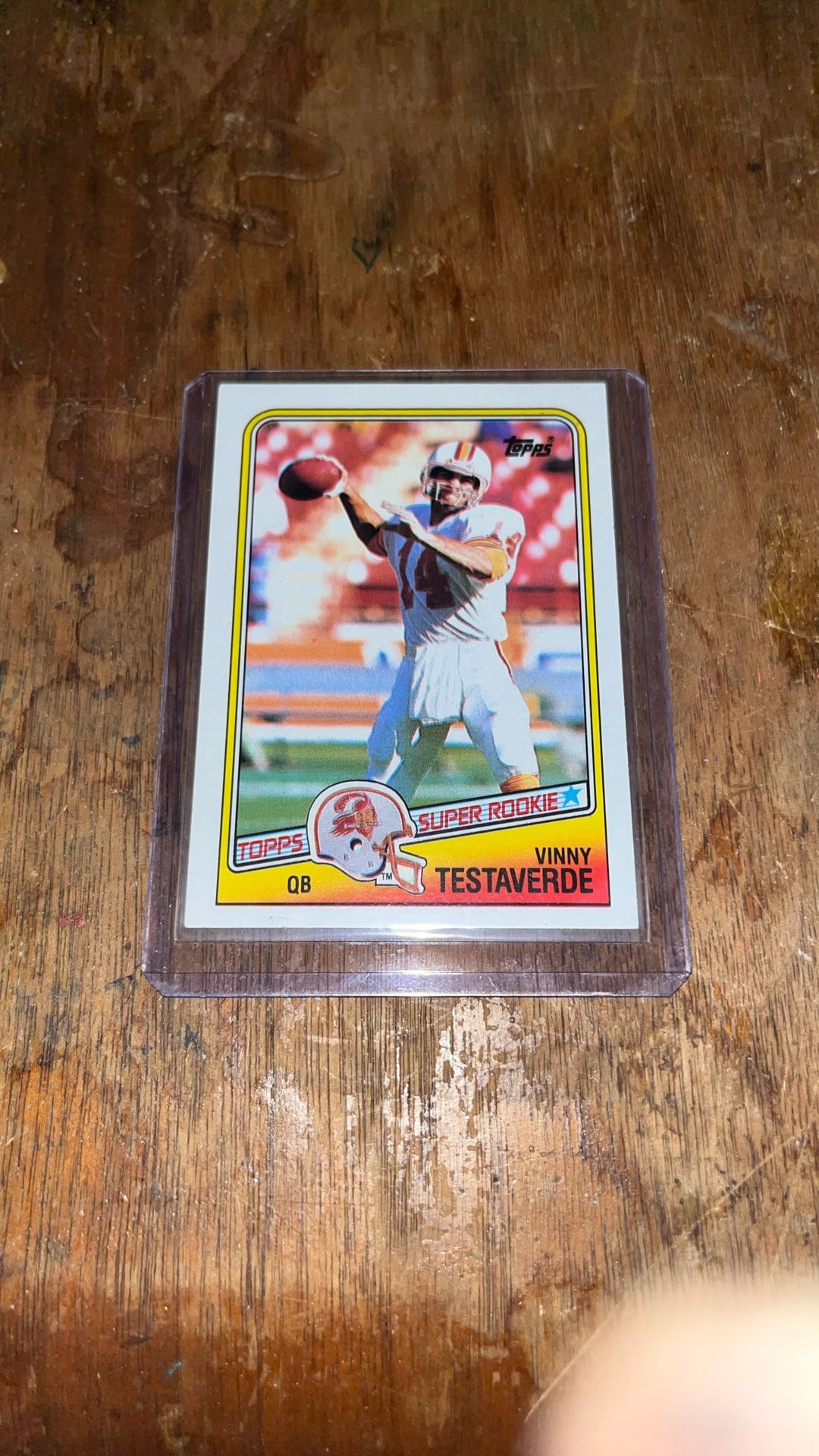 Vinny Testaberde Buccaneeers Rookie Card Topps Football