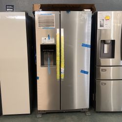Whirlpool 36” W Side By Side Refrigerator 28 Cu Ft Fingerprint Resistant Stainless Steel 