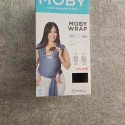 Moby Evolution Wrap Baby Carrier Denim Newborn - Toddler 8-33 lbs