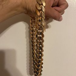 Cuban Link Chain 14k Solid Gold, Over A Kilo
