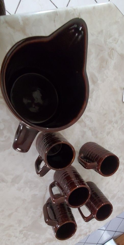 Vintage MarQuest Pitcher and Mugs