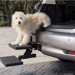 PetSafe Solvit PupSTEP HitchStep Pet Stairs, Steps for Truck and SUV Hitches, Great for Medium to Large Dogs