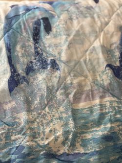 Full Size Dolphin Print Bedspread