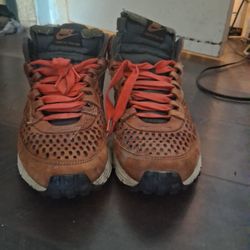 Nike Lunarlon Trail Mid Brown Running Boots