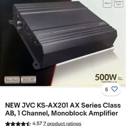 Perfect Condition 500 Watt JVC Car Amp 