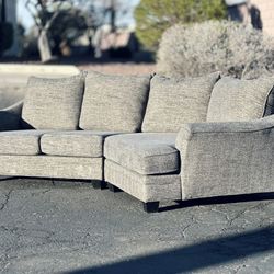 Large Cuddler Chaise Sectional Sofa Couch Muebles Sillones Sala Heather Gray