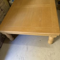Coffee table-light brown solid wood