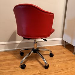 Desk Chair On Coasters- Red