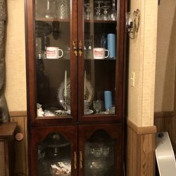 Large  China cabinet. Lights Up On The Inside!