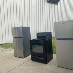 Used Stainless Steel  Refrigerator’s Comes With Free Cookware 