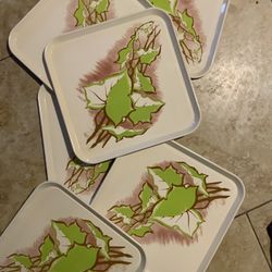 Vintage Serv-A-Dish Metal Trays