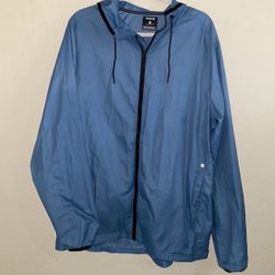 Hurley light blue windbreaker jacket. 