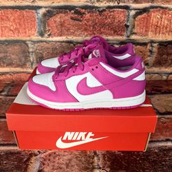 Nike Dunk Low Active Fuchsia Pink and White FJ0705-100 Size 13C
