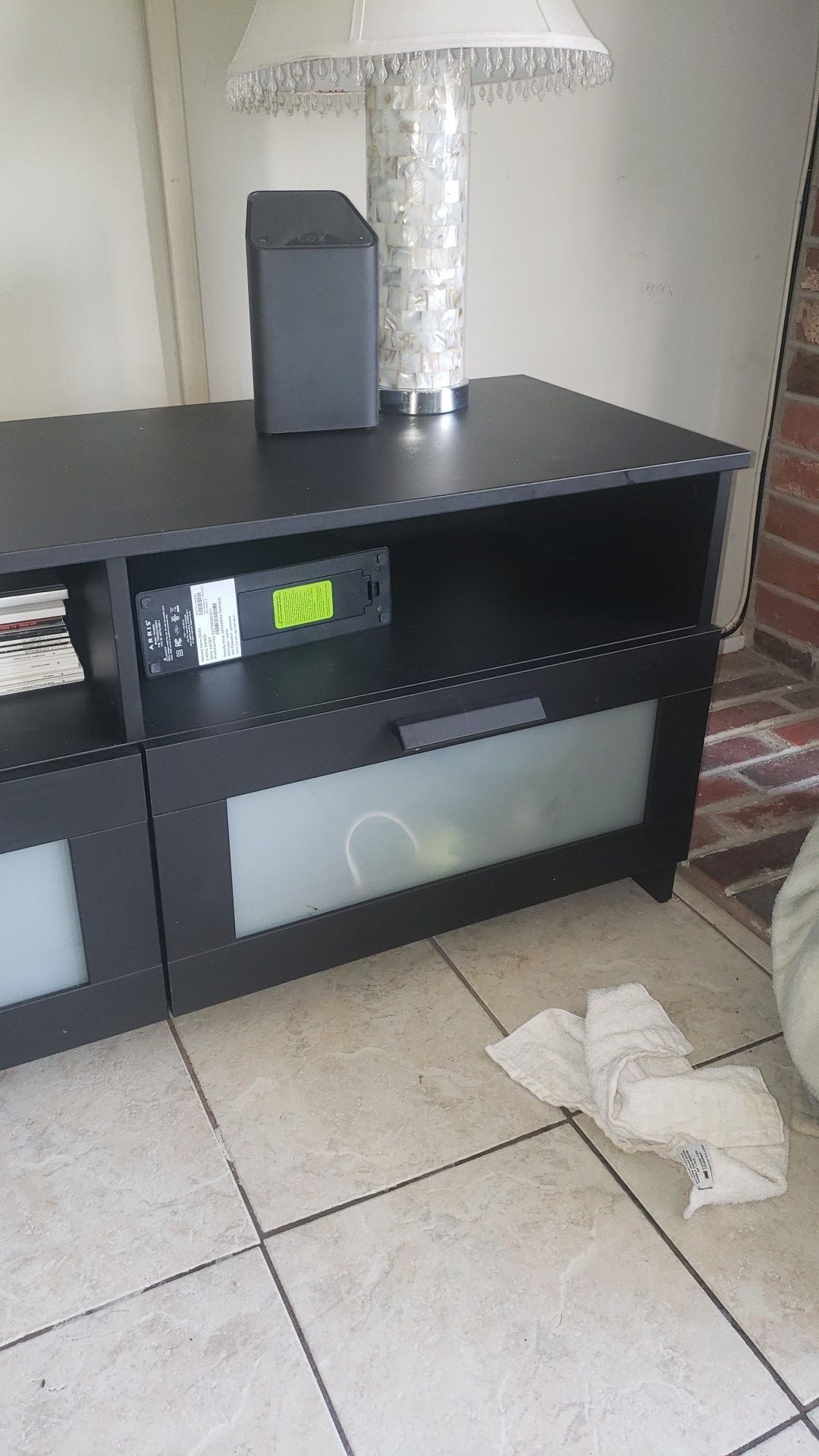 Black ikea TV stand