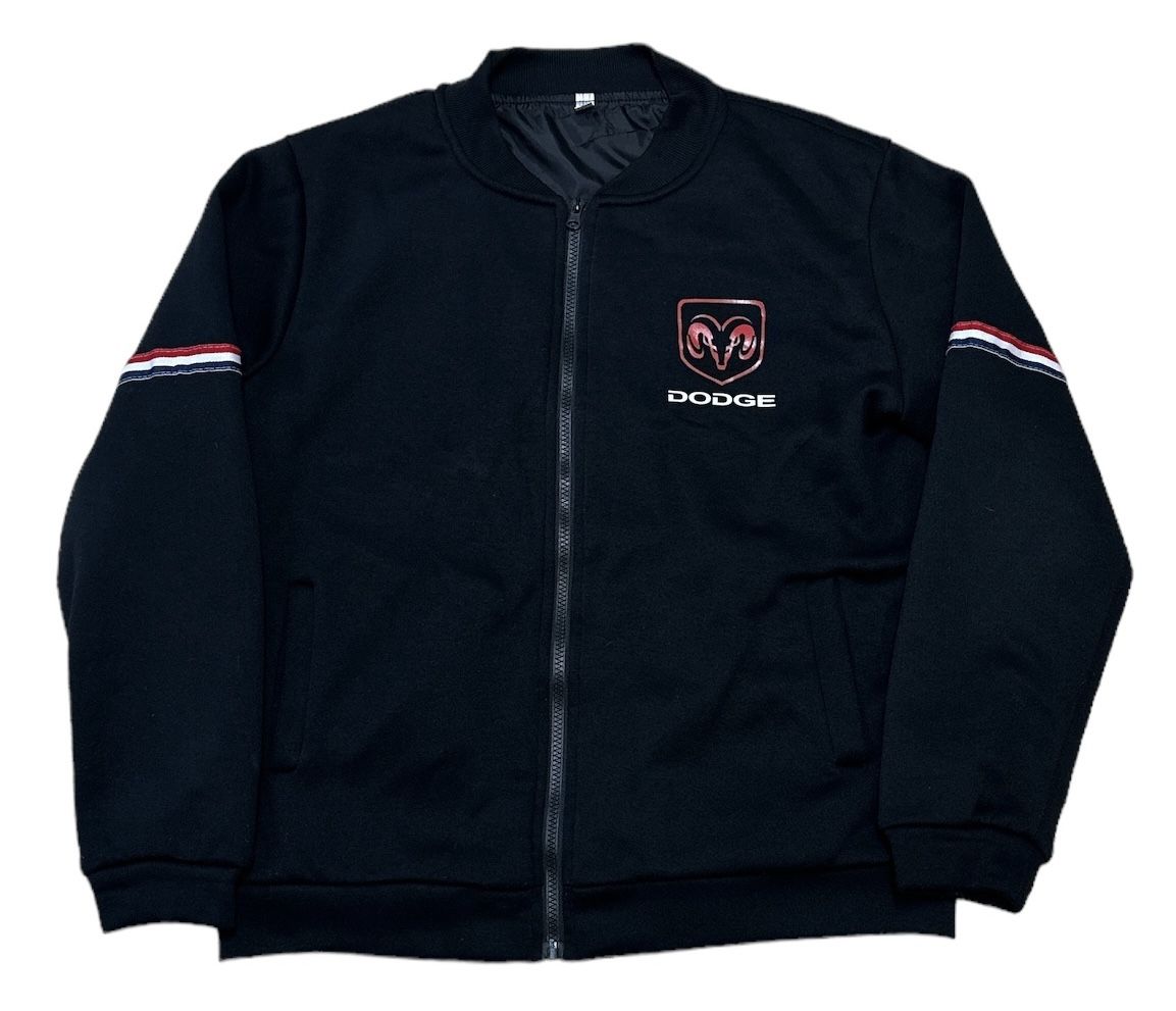Dodge Fleece Men’s Small Black Full Zip Red Logo Jacket Outdoor Casual