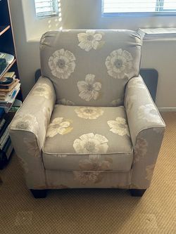 Ashley Floral Upholstered Accent Armchair