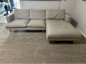 Castlery gray sectional sofa w/ right hand chaise