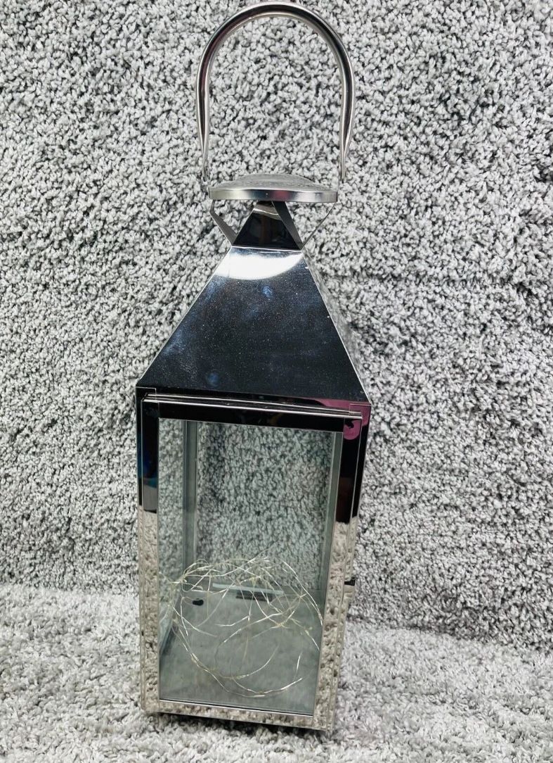 Outdoor Stainless Steel Candle Holder Lantern Farmhouse Home Decor