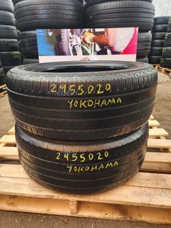 245 50R 20 USED TIRES YOKOHAMA 2455020 USED TIRES (PAIR) MOUNT BALANCE INCLUDED