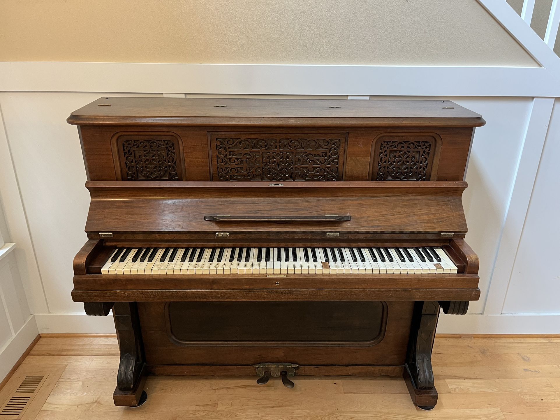 Upright piano.