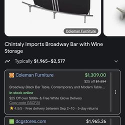 Broadway Bar with wire frame chairs