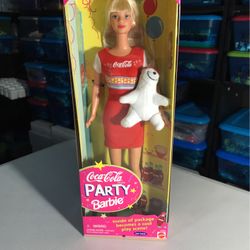 Coca Cola Party Barbie Doll Mattel Collection Special Edition w Polar Bear 