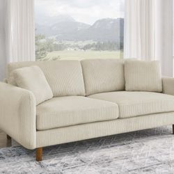Deep Sofa (Cream Corduroy) 