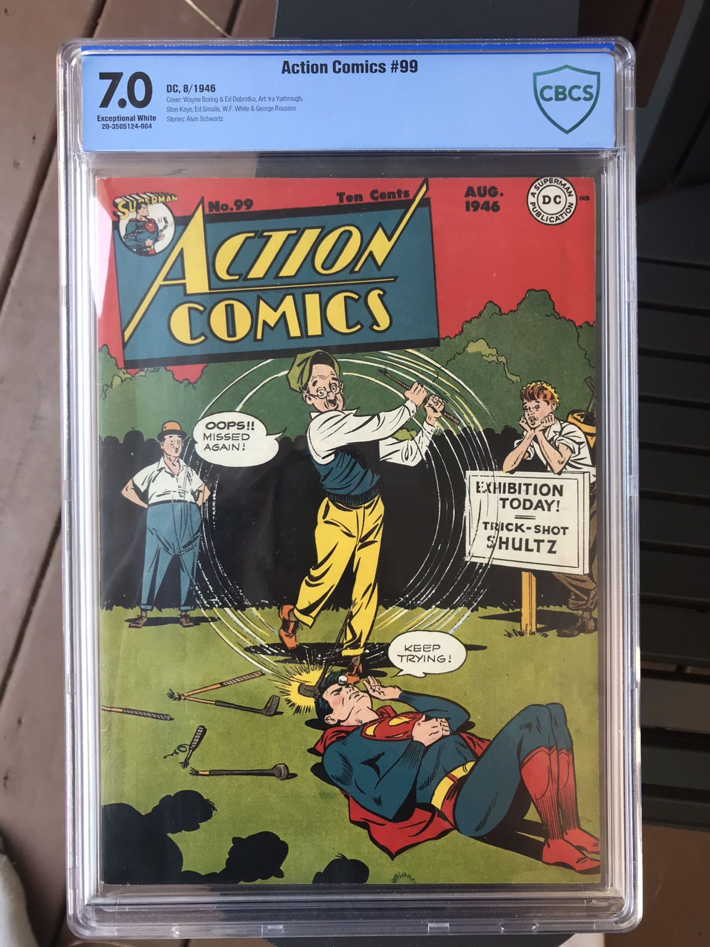Action Comics #99 (1946) CBCS 7.0 — Exceptional White Pages; Wayne Boring CGC