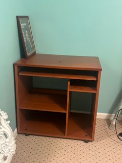 Pull desk and shelf’s cabinet