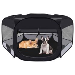 Portable Dog & Cat Playpen (Collapsible, Oxford Cloth & Mesh)