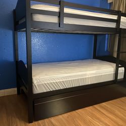 🔥GREAT PRICE🔥Oakland Espresso Twin/Twin Bunkbed w/2 Drawers  👍FREE FINANCING AVAILABLE 👉 0️⃣ DOWN PAYMENT ❗NO CREDIT CHECK❗ 